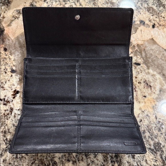 COACH Midnight Black Leather Clutch - Picture 3 of 5